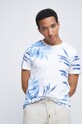 T-shirt bawełniany męski z nadrukiem biały biały RS22.TSMC13