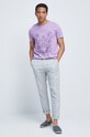 T-shirt bawełniany z nadrukiem fioletowy RS22.TSMC20 fioletowy RW22