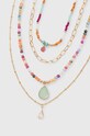 Akcesoria Naszyjnik damski z ozdobnymi elementami (2-pack) kolor multicolor RS23.AKD600 multicolor