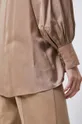 Bluzka damska gładka kolor beżowy Damski