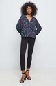 Bluzka damska wzorzysta kolor granatowy RS23.BDD301 granatowy RS23