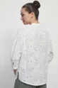 Bluzka damska z ozdobnym haftem kolor biały 100 % Bawełna