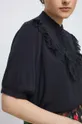 Bluzka damska z koronkowymi wstawkami kolor czarny Damski
