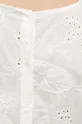 Bavlnená blúzka dámska s ozdobnou výšivkou biela farba Dámsky