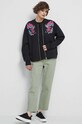 Bluza damska z ozdobnym haftem kolor czarny RS23.BLD400 czarny RS23