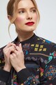 Bluza bawełniana damska z nadrukiem kolor czarny czarny RS23.BLD602