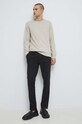 Longsleeve męski z fakturą kolor beżowy RS23.BUM020 beżowy RS23