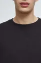 Tričko s dlhým rukávom pánske čierna farba Pánsky