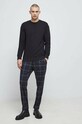Longsleeve męski z fakturą kolor czarny RS23.BUM031 czarny RS23