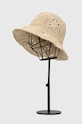 Kapelusz damski pleciony kolor beżowy drobny wzór beżowy RS23.CAD719