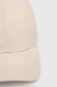 Czapka z daszkiem bawełniana męska kolor beżowy 100 % Bawełna