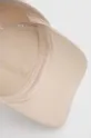 beżowy Czapka z daszkiem bawełniana męska kolor beżowy
