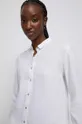 Koszula damska z konopi kolor biały Damski