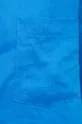 Koszula lniana damska gładka kolor niebieski Damski