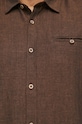 Plátěná košile pánská hnědá barva RS23.KDM050 hnědá