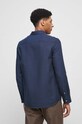 Odzież Koszula bawełniana męska gładka kolor granatowy RS23.KDM051 granatowy
