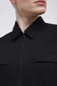 Koszula bawełniana męska z kołnierzykiem klasycznym kolor czarny czarny