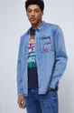 Koszula jeansowa męska z kolekcji WOŚP x Medicine kolor niebieski niebieski