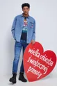Koszula jeansowa męska z kolekcji WOŚP x Medicine kolor niebieski 100 % Bawełna