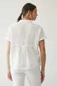 Koszula lniana damska gładka kolor biały 100 % Len