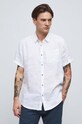 Ľanová košeľa pánska biela farba RS23.KKM071 biela