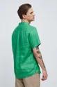 zelená Ľanová košeľa pánska zelená farba