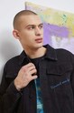Kurtka jeansowa męska Eviva L'arte kolor czarny czarny RS23.KUM204