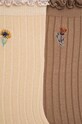 Skarpetki damskie bawełniane z haftowanym wzorem (2-pack) kolor multicolor RS23.LGD202 multicolor RS23