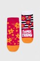 Skarpetki damskie bawełniane w kwiaty (2-pack) kolor multicolor skarpetki krótkie multicolor RS23.LGD702