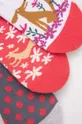 Ponožky dámske bavlnené so vzorom (3-pack) ružová farba ružová