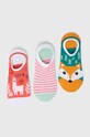 Skarpetki damskie bawełniane w zwierzaki (3-pack) kolor multicolor skarpetki krótkie multicolor RS23.LGD906