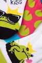 Skarpetki damskie bawełniane z motywem żaby (3-pack) kolor multicolor RS23.LGD909 multicolor RS23