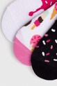 Odzież Skarpetki bawełniane damskie w lody (3-pack) kolor multicolor RS23.LGDB08 multicolor