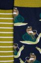 Skarpetki męskie bawełniane w żaby (2-pack) kolor multicolor multicolor