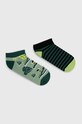 Skarpetki bawełniane męskie z motywem zwierzęcym (2-pack) kolor multicolor skarpetki krótkie zielony RS23.LGM314