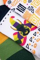 Skarpetki męskie bawełniane wzorzyste (3-pack) kolor biały RS23.LGM805 biały RS23