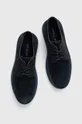 Semišové topánky pánske tmavomodrá farba Pánsky