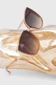 Okulary damskie przeciwsłoneczne kolor brązowy brązowy