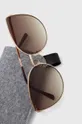 Okulary damskie przeciwsłoneczne kolor brązowy Oprawki: 90 % Metal, 10 % Poliwęglan, Szkła: 100 % Poliwęglan