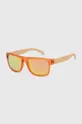 Okulary męskie przeciwsłoneczne z powłoką Revo kolor pomarańczowy Materiał zasadniczy: 50 % Poliwęglan, 50 % włókno bambusowe, Inne materiały: 100 % Triacetat