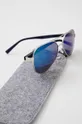 Okulary męskie przeciwsłoneczne z powłoką Revo kolor granatowy Materiał zasadniczy: 50 % Metal, 50 % Poliwęglan, Inne materiały: 100 % Triacetat
