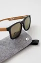 Okulary męskie przeciwsłoneczne z polaryzacją kolor czarny Oprawki: 50 % Drewno, 50 % Poliwęglan, Szkła: 100 % Poliwęglan