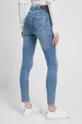Jeansy damskie skinny kolor niebieski Materiał zasadniczy: 98 % Bawełna, 2 % Elastan, Inne materiały: 100 % Bawełna