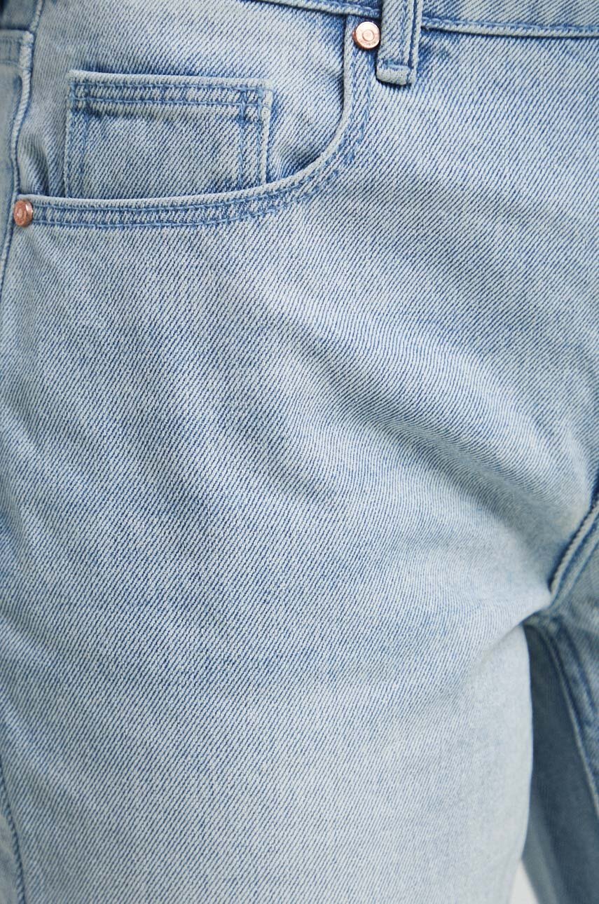jasny niebieski Jeansy damskie wide leg kolor niebieski