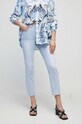 Jeansy damskie slim kolor niebieski niebieski RS23.SJDA00