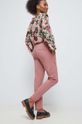 Spodnie dresowe damskie gładkie kolor różowy 95 % Bawełna, 5 % Elastan