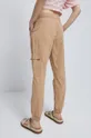 Bavlněné kalhoty dámské béžová barva  Hlavní materiál: 100 % Bavlna Podšívka: 100 % Bavlna