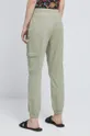 Bavlněné kalhoty dámské zelená barva  Hlavní materiál: 100 % Bavlna Podšívka: 100 % Bavlna