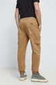 Spodnie męskie gładkie kolor brązowy 98 % Bawełna, 2 % Elastan