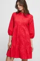 Βαμβακερό φόρεμα Medicine κόκκινο
